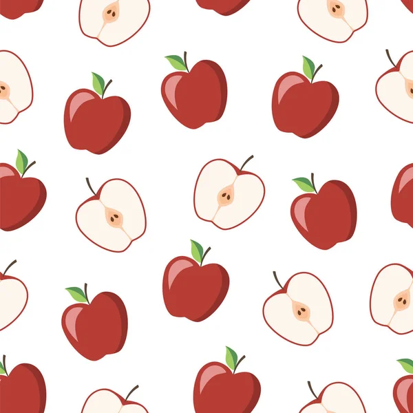 Χωρίς Ραφή Πρότυπο Των Μήλων Εικονογράφηση Διάνυσμα — Διανυσματικό Αρχείο