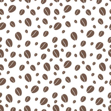 Kahvenin kusursuz deseni. Vektör illüstrasyonu