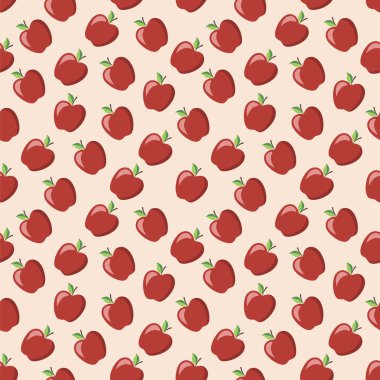 Dikişsiz desen elma. Vektör çizim
