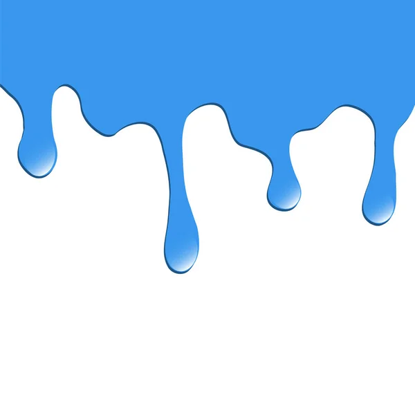 Dripping Blue Paint Vector Illustration — Stock Vector