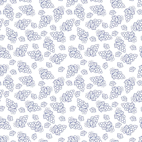 Seamless Pattern Grapes Vector Illustration — Stock Vector