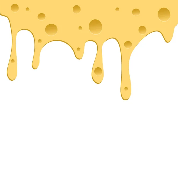 Fused Dripping Cheese Vector Illustration — Stock Vector