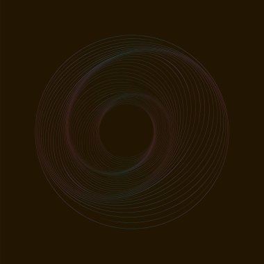 Siyah arkaplan üzerindeki Spirograph soyut ögesi.