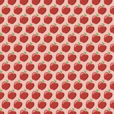 Olgun kırmızı elmayla kusursuz desen.