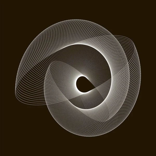 Спірограф Абстрактний Елемент Чорному Тлі — стоковий вектор
