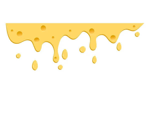 Gotas Queso Sobre Fondo Blanco Ilustración Vectorial — Archivo Imágenes Vectoriales