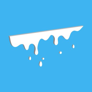 Damlayan süt aşağı akar. Vektör illüstrasyonu