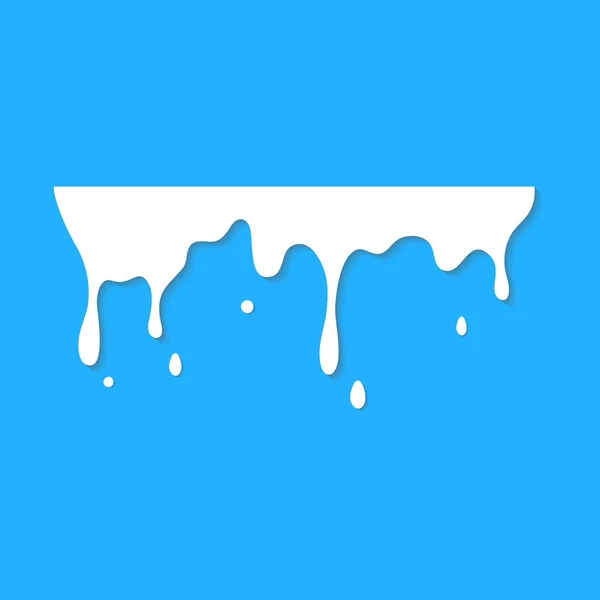 Dripping Milk Flows Vector Illustration — Stock Vector