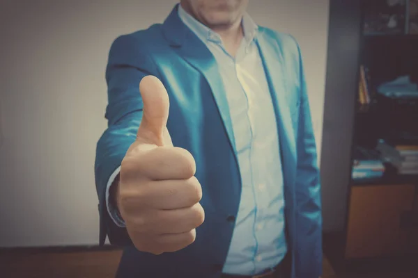 Businessman Suit Thumb — Stock Photo, Image