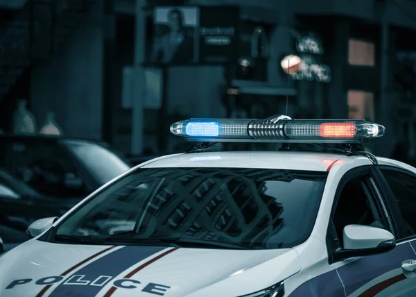 Coche Policía Carretera — Foto de Stock