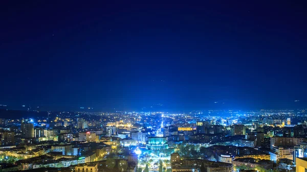 Panorama Night Aerial View Yerevan — Stock Photo, Image