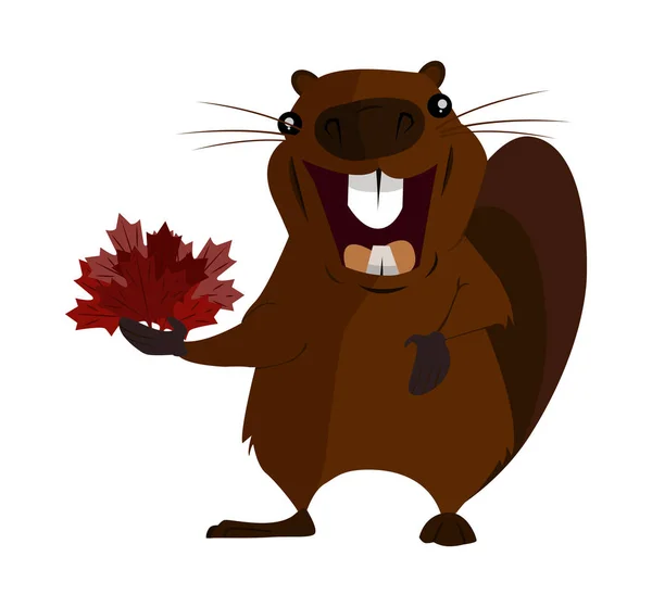 Concepto en el día de Canadá, Holiday Beaver — Vector de stock