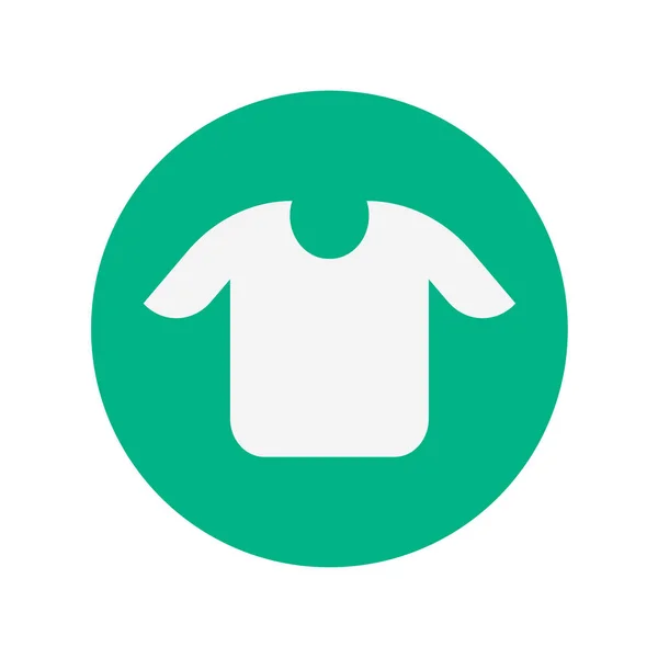 Verde Camisa Vetor Ícone —  Vetores de Stock