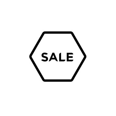 Satılık simgesi ince çizgi Anahat Beyaz arka plan üzerinde sizin için izole