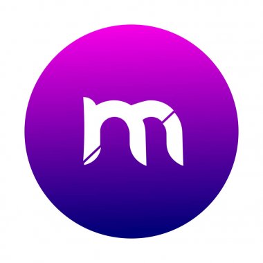 M logosu vektörel yazı tipi. Fütüristik anahat mektup. Yüksek kaliteli çizgi