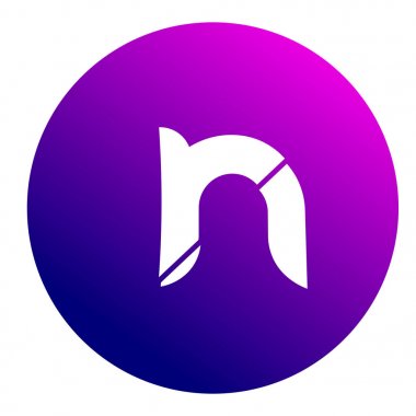 N logo vektör yazı tipi. Fütüristik anahat mektup. Yüksek kaliteli çizgi