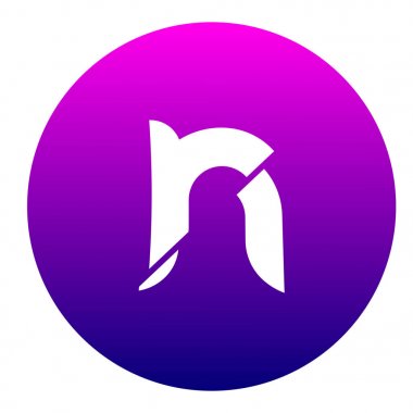 N logo vektör yazı tipi. Fütüristik anahat mektup. Yüksek kaliteli çizgi