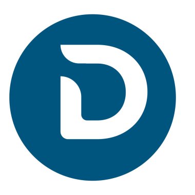 Soyut harf D logo vektör yazı tipi. Fütüristik anahat mektup. H