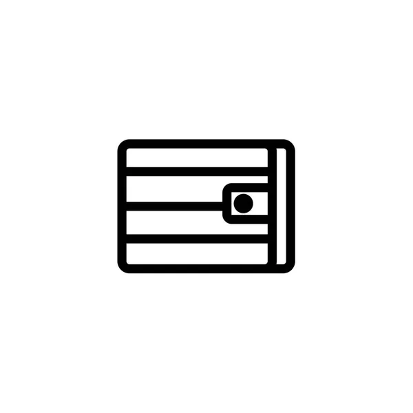 Peněženku ikonu tenká linie obrysu izolovaných na bílém pozadí pro y — Stockový vektor