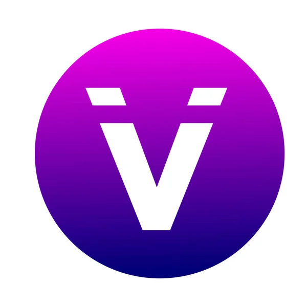 V logo vector font. Futuristic outline letter. High quality line — Stock Vector