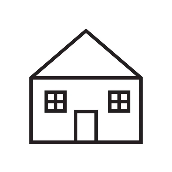 Apartamento icono de vector, símbolo de la casa. Aislamiento plano moderno y simple — Vector de stock