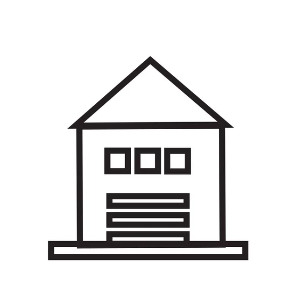 Apartamento icono de vector, símbolo de la casa. Aislamiento plano moderno y simple — Vector de stock