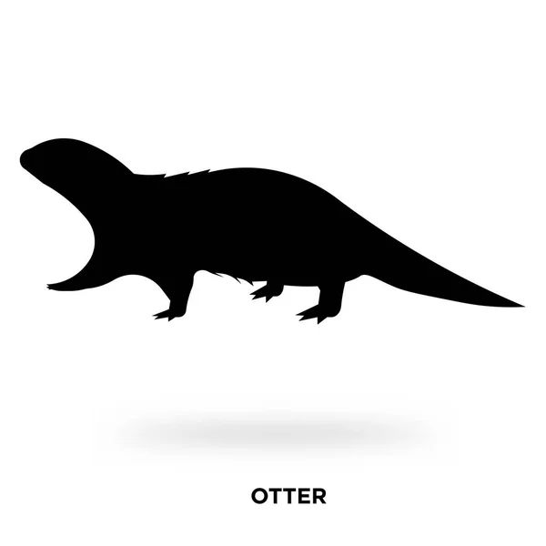 Otter silhouette — Stock Vector