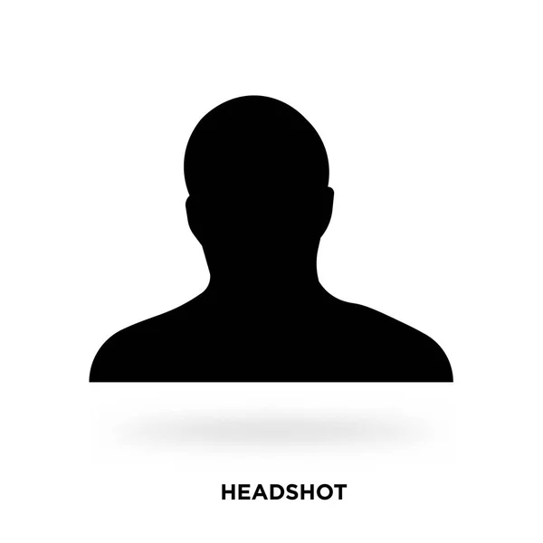 Headshot, siluet — Stok Vektör