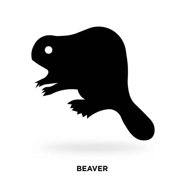 Beaver silhouette — Stock Vector