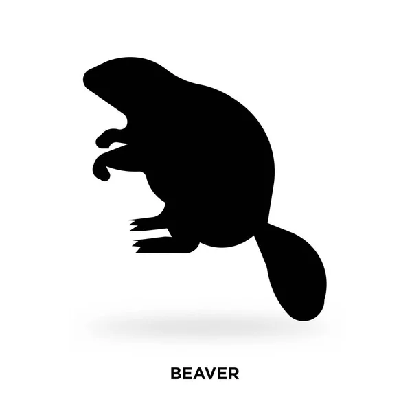 Beaver silhouette — Stock Vector