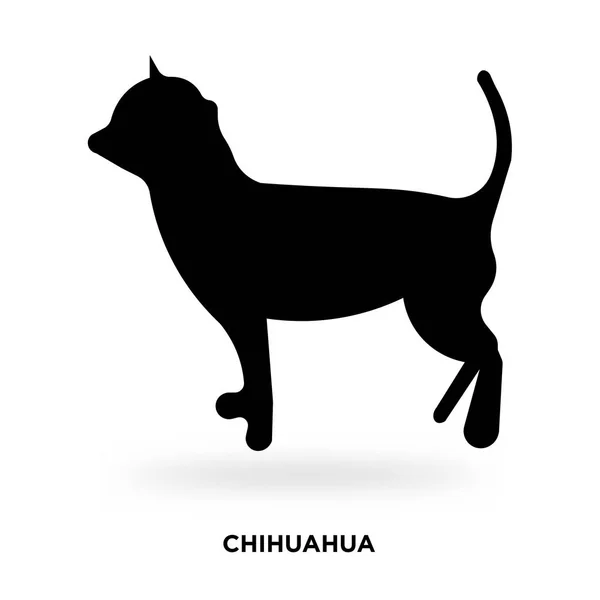 Silueta chihuahua — Vector de stock