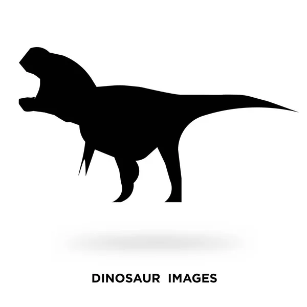 Silhueta de imagens de dinossauro — Vetor de Stock