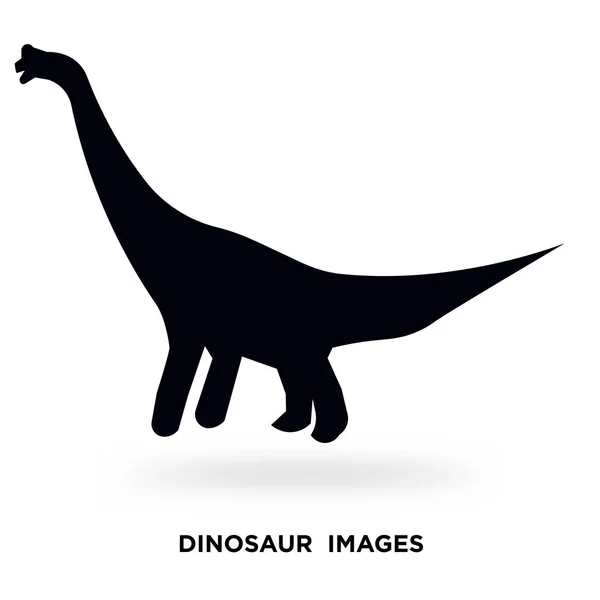 Silhueta de imagens de dinossauro — Vetor de Stock