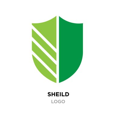 Şeyh logo, düz yeşil ince çizgi modern kesilerek simge üzerinde izole 