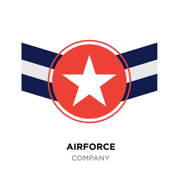 Logo de l'armée de l'air, badges des forces armées militaires et étiquettes vectorielles — Image vectorielle