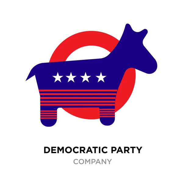 Imagens do logotipo do partido democrático, burro ícone político isolat vetor — Vetor de Stock
