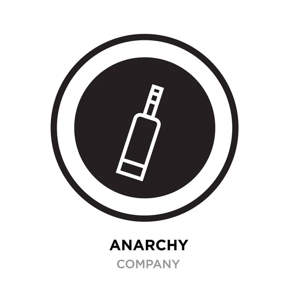 Anarchy logo,bottle emblem of arbitrariness and lack of state po — Stock Vector