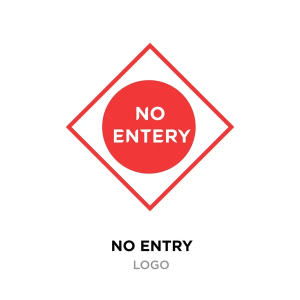 Sin logo de entrada, rojo ronda de alerta en cuadrado aislado vector icono — Vector de stock