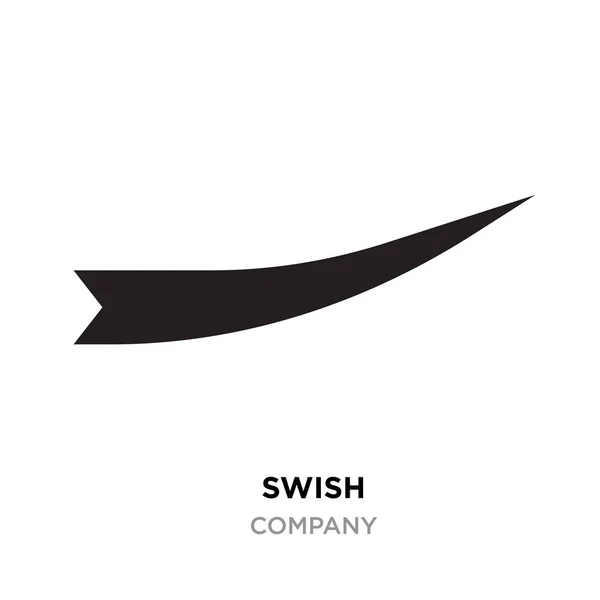 Black swish logo for company, Vector Swooshes, Whooshes, and Swa — Stock Vector