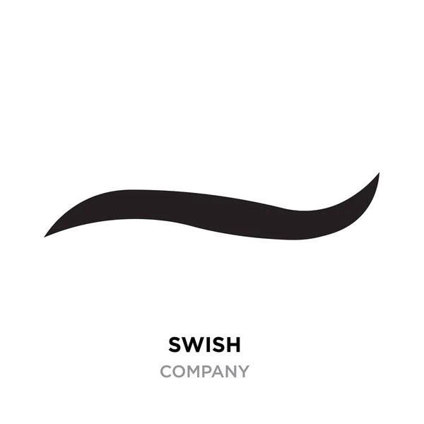 Black swish logo for company, Vector Swooshes, Whooshes, and Swa — Stock Vector