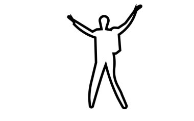 Elvis siluet Anahat Beyaz arka plan üzerinde