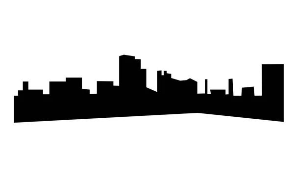 Silhouette der Skyline von Dayton auf weißem Hintergrund — Stockvektor