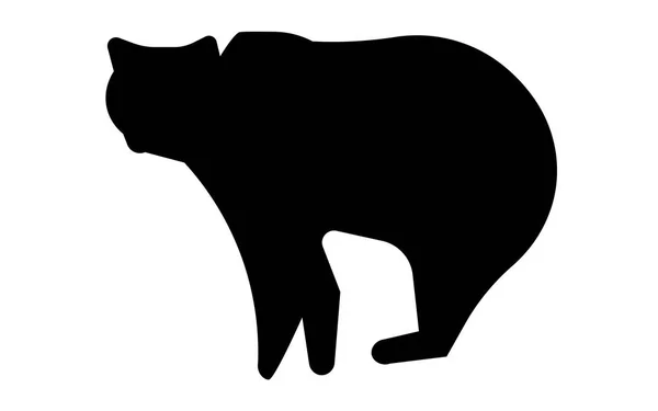 Αρκούδα σιλουέτα png σε λευκό φόντο — Διανυσματικό Αρχείο