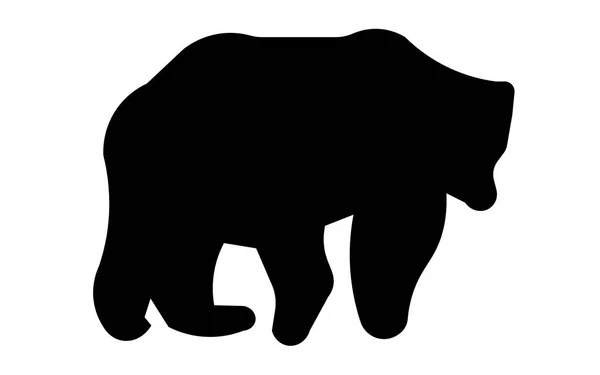 Bärensilhouette png auf weißem Hintergrund — Stockvektor