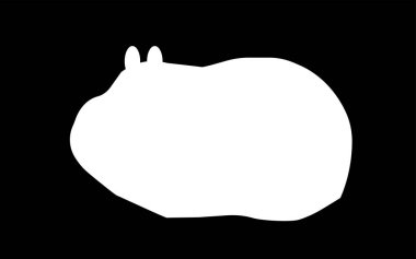 Beyaz eskiden şiling şimdi domuz siluet siyah arka plan üzerine