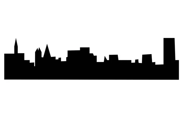 Buffalo skyline silhouette on white background — Stock Vector