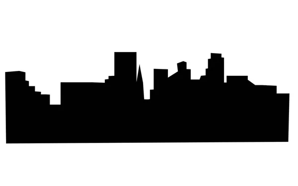 Minneapolis Panorama silueta na bílém pozadí — Stockový vektor