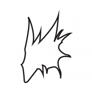 Griffin anahat beyaz arka plan üzerinde