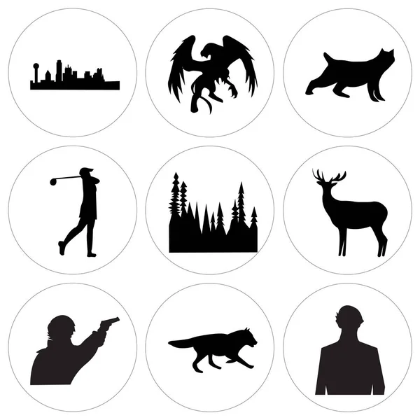 Conjunto Ícones Editáveis Simples Como Sherlock Black Wolf Running Sherlock —  Vetores de Stock