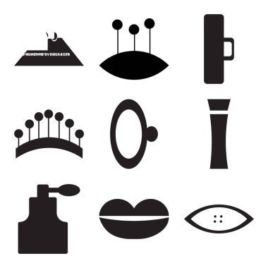 9 set Star Giyim düğme, parlak, şık ev dekorlar, şişe şekli, makyaj pad, Pins daire, elbise düğme siyah, yastık ile birkaç iğne ile dolgun dudaklar gibi basit düzenlenebilir simgeleri,